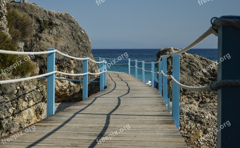 Sea Beach Bridge Blue Lazur