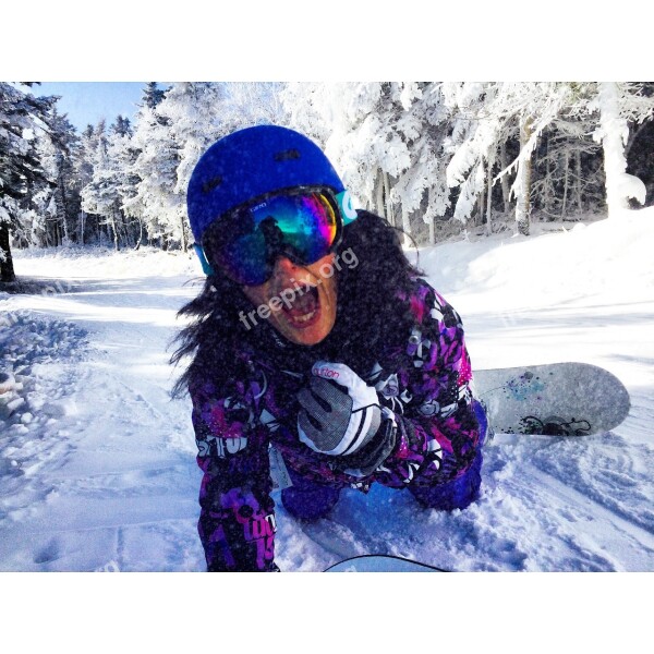 Snowboarding Vermont Opening Day Women Snow