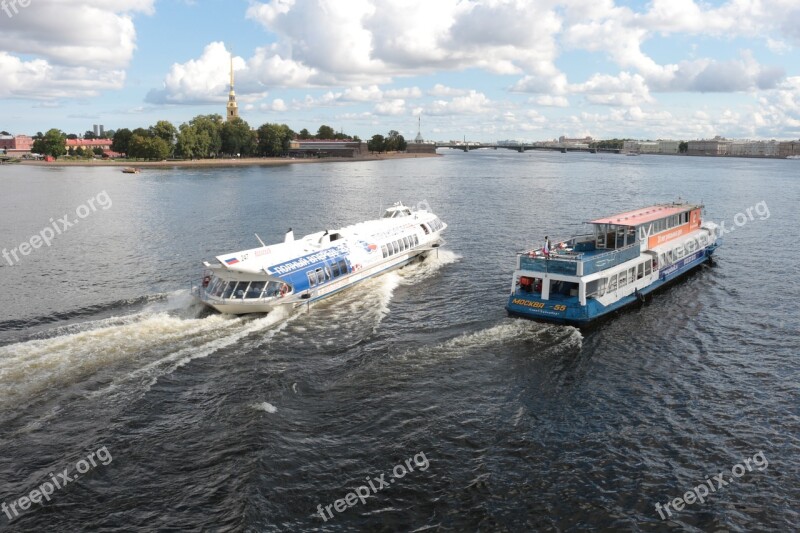 Hydrofoil Speedboat Meteor St Petersburg Newa