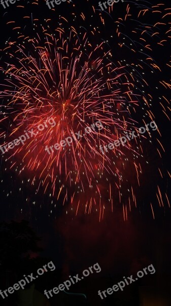 Fireworks Summer In Japan Night Night Sky Light