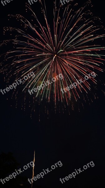 Fireworks Summer In Japan Night Night Sky Light