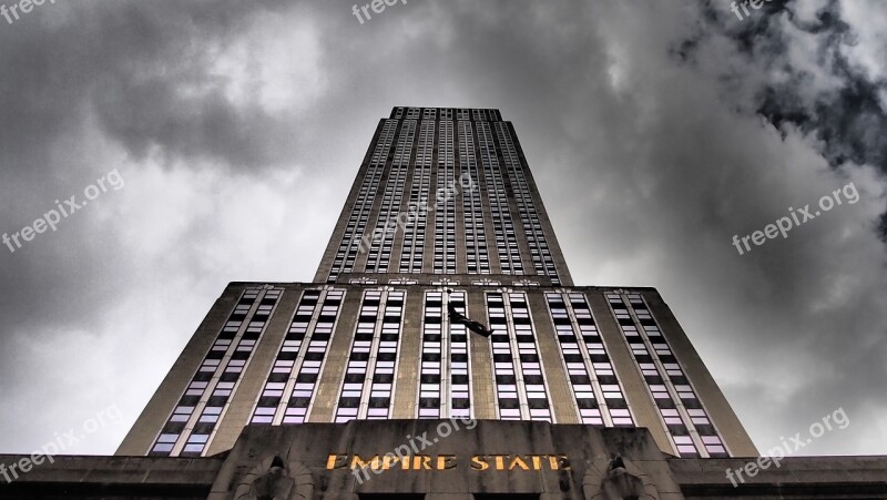 New York Empire State Building Skyscraper Usa Nyc