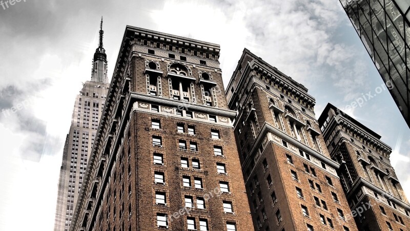 New York Empire State Building Skyscraper Usa Nyc