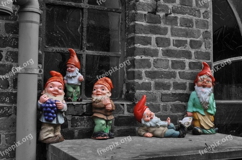 Garden Gnome Black And White Föhr Colorful Collection