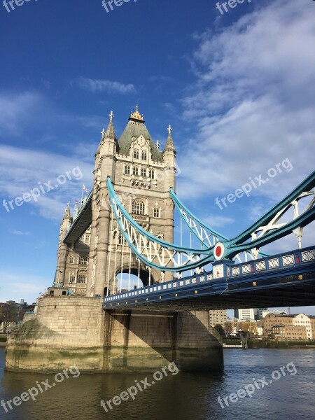 London Tower Bridge River Thames Landmark