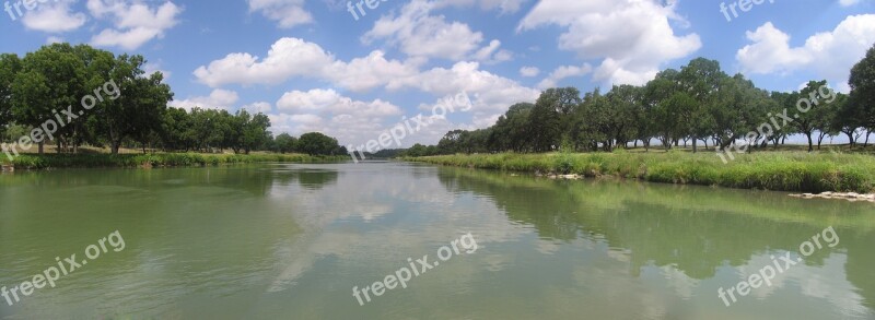 Panorama Pedernales River Texas Hill Country Landscape