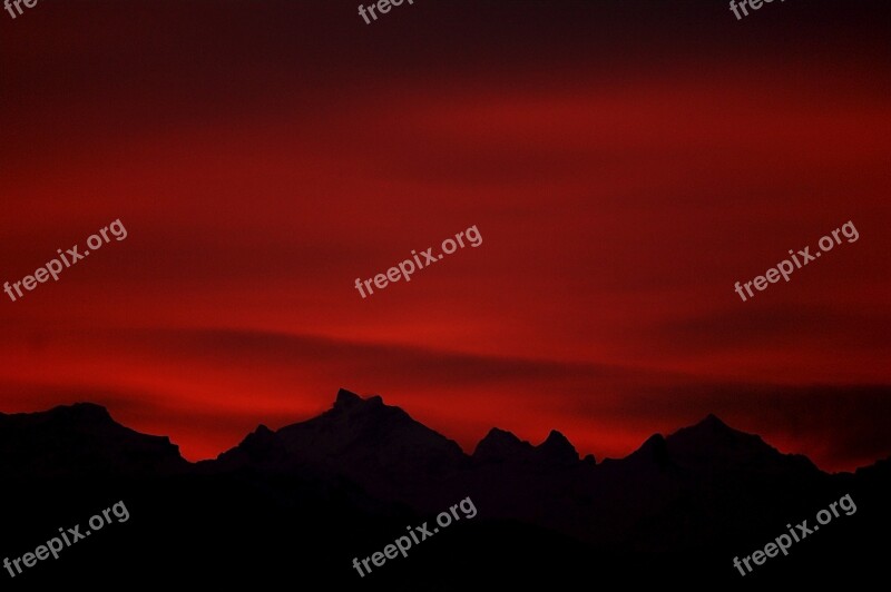 Morgenrot Red Sky Dawn Mood