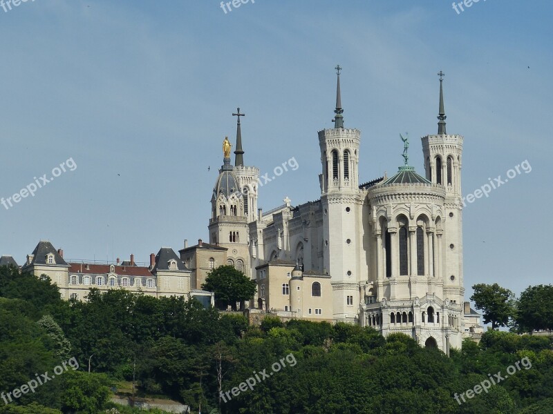 Lyon France Historic Center Church Basilica