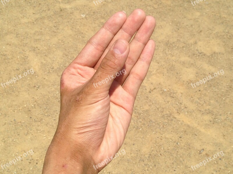 Hand Nail Sand Possess Palm