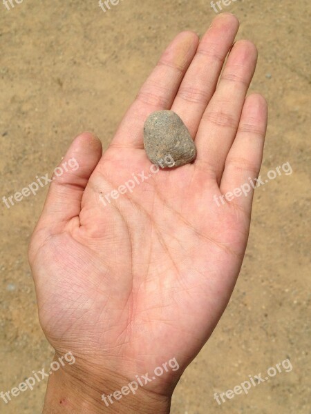 Hand Stone Sand Sandpit Palm