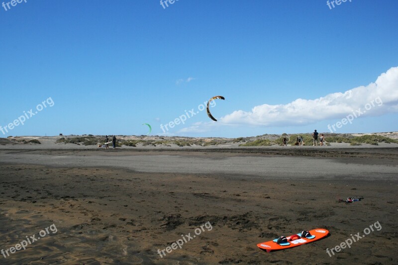 Tenerife Kitesurfer Kitesurfing Water Sports Canary Islands