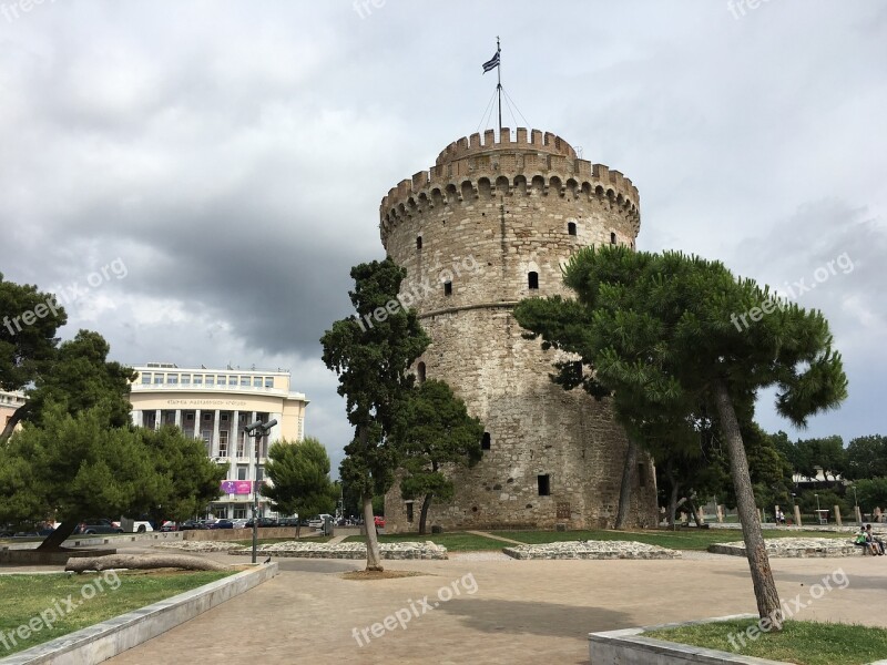 Greece White Tower Greek European Thessaloniki