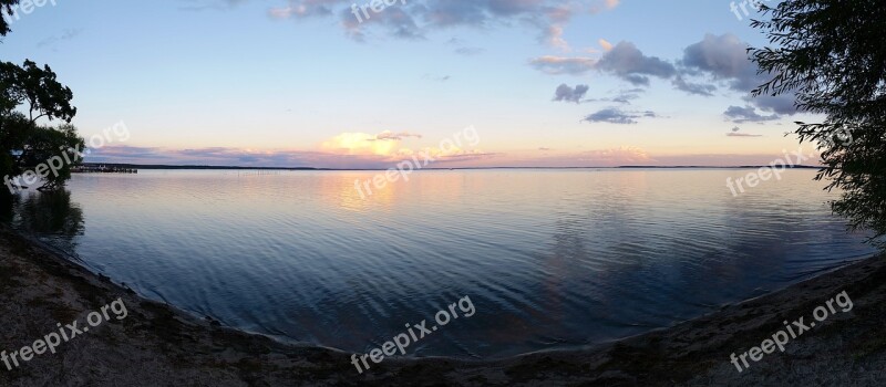 Beach Klink Sunset Sky Clouds