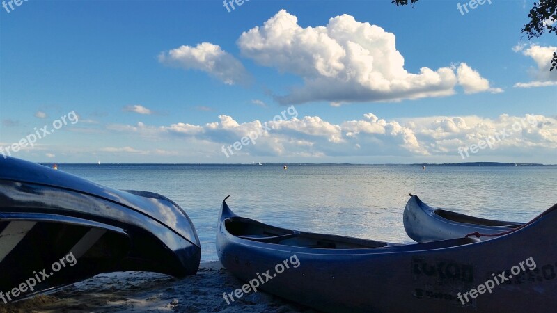 Beach Klink Sky Clouds Abendstimmung