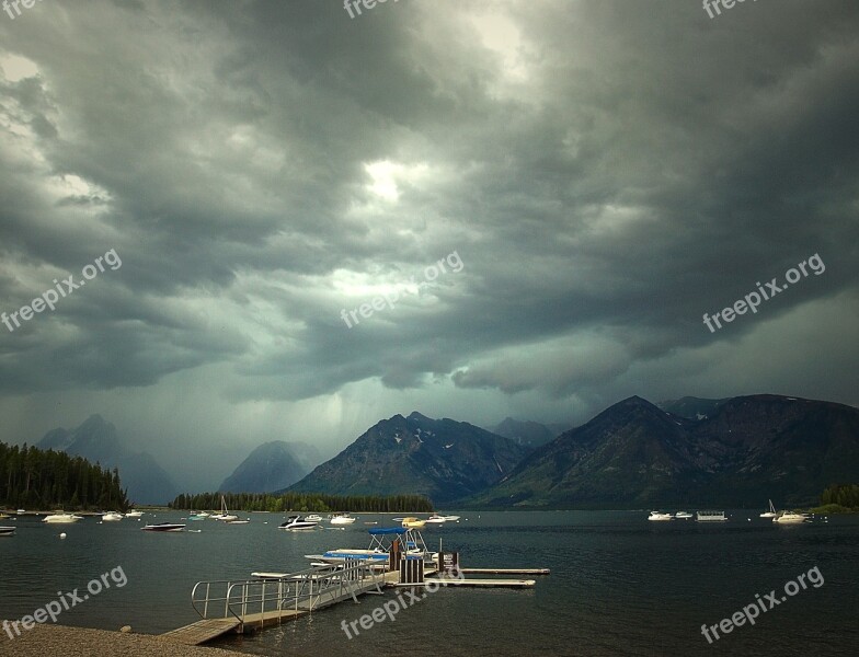 Nature Landscape Scenery Clouds Mountains