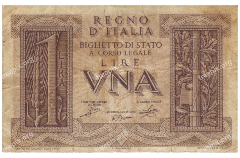 Lire Banknote Italy Money Paper Money