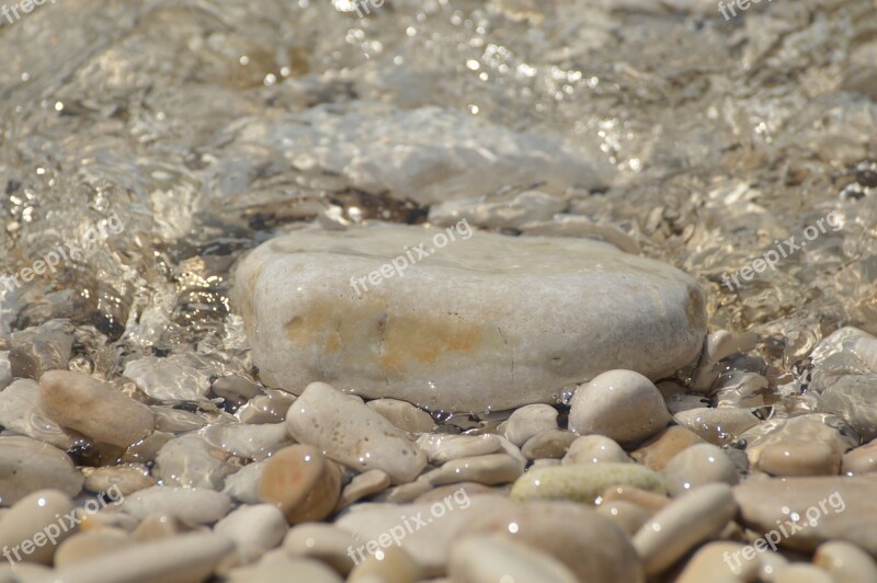 Pebble Beach Harmony Water Sea Nature