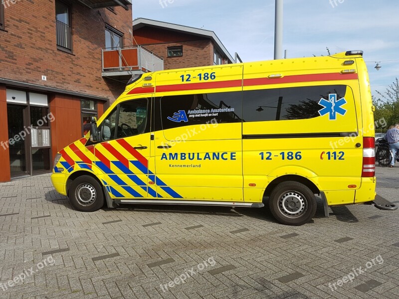 Ambulance Yellow Trauma Paramedic Free Photos