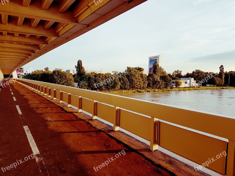 Bratislava Bridge Bike Lane Slovakia Free Photos