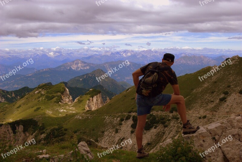 Admire Landscape Mountain Clouds Top