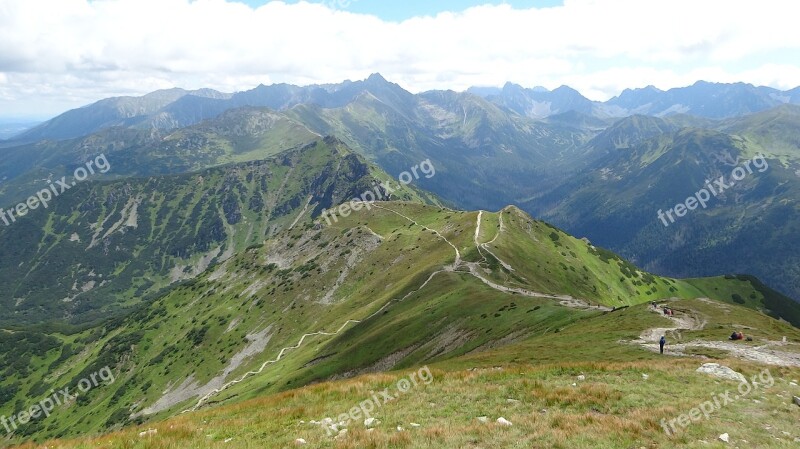 Tatry Mountains Poland Hiking Trails Landscape