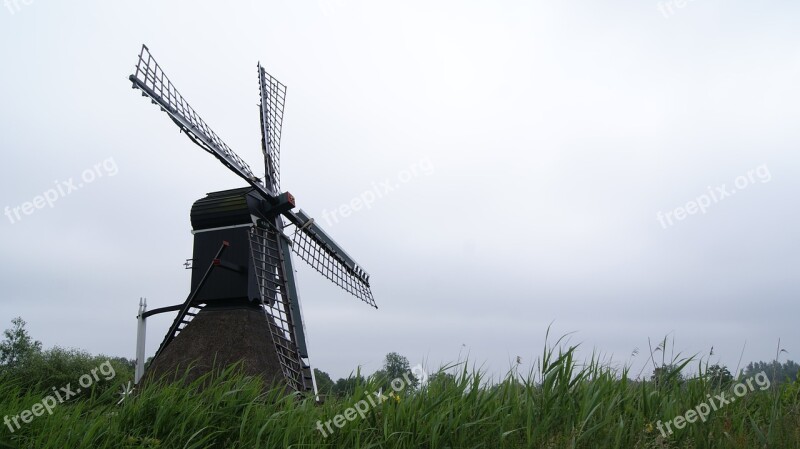 Spider Mill Nature Wind Netherlands Landscape