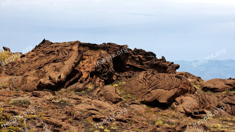 Etna Lava Slag Volcano Sicily