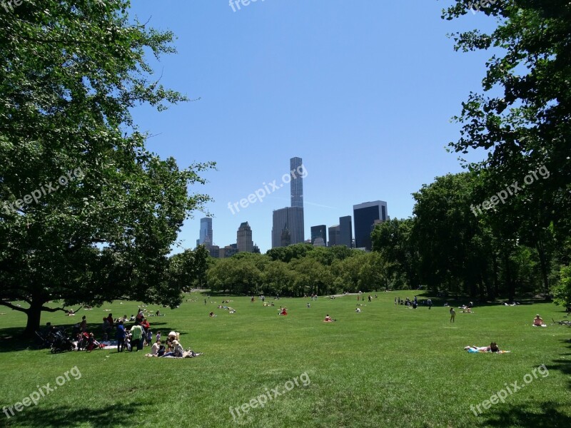 New York Central Park People Relax Day