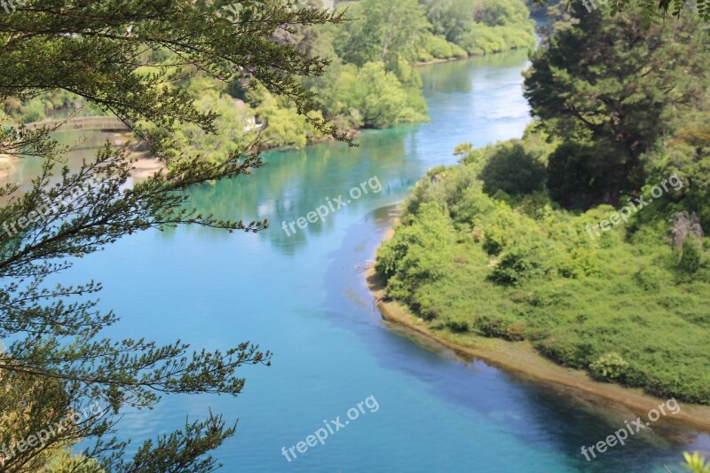 Taupo New Zealand North Island River Landscape