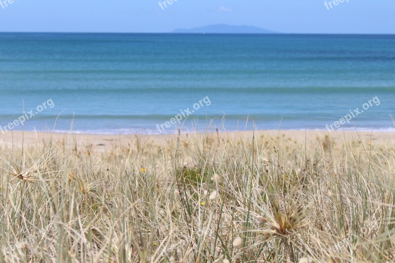 Whangamata New Zealand Blue Landscape Nature