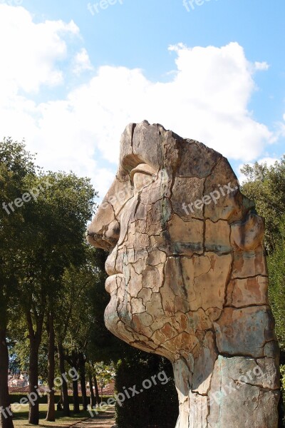 Park Statue Monument Head Profile