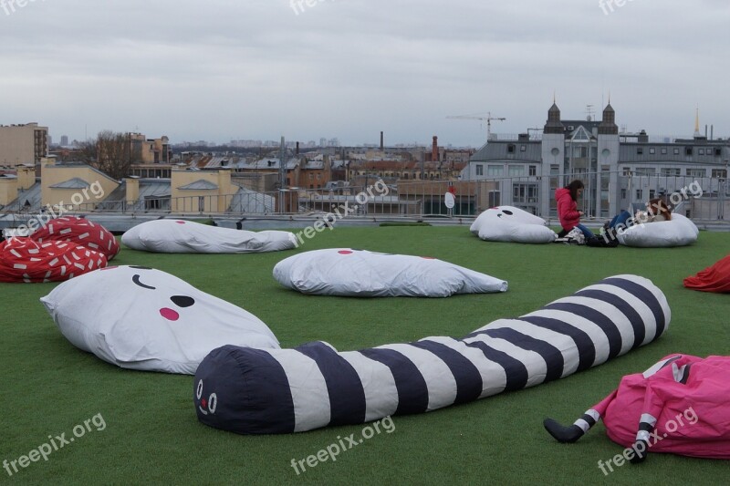 Roof Vacation Pillows Skyline St Petersburg Russia