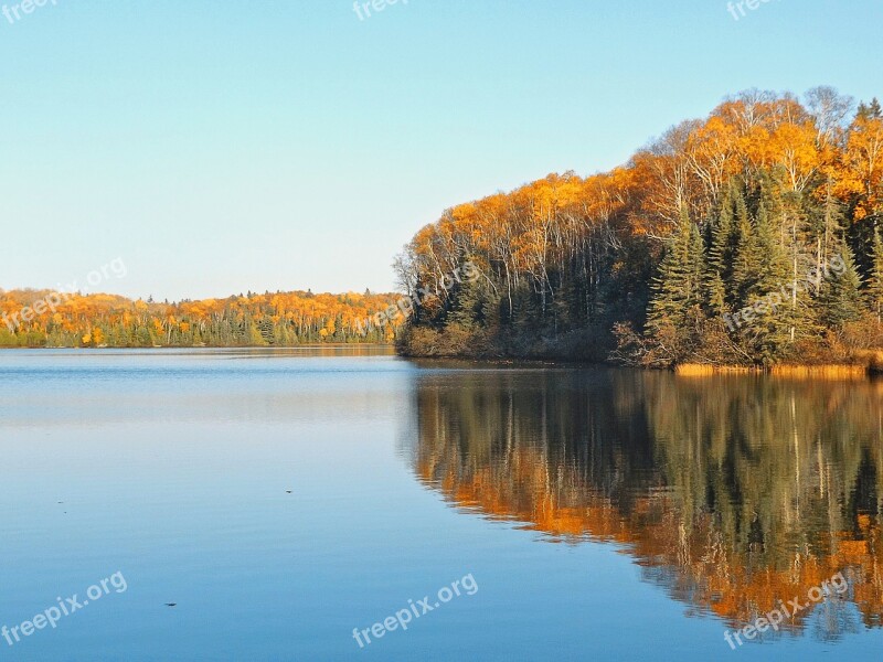 Autumn Lake Serene Tranquility Landscape