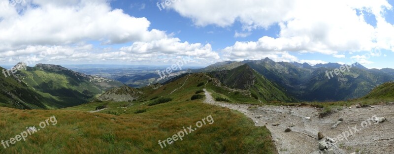 Tatry Mountains Panorama The High Tatras Landscape