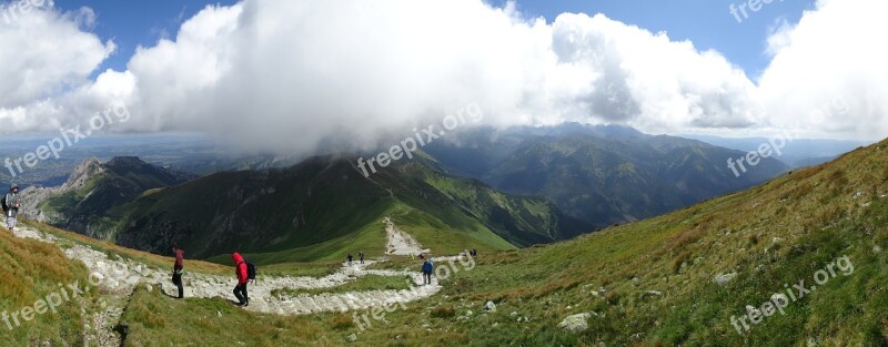 Tatry Mountains Panorama The High Tatras Landscape