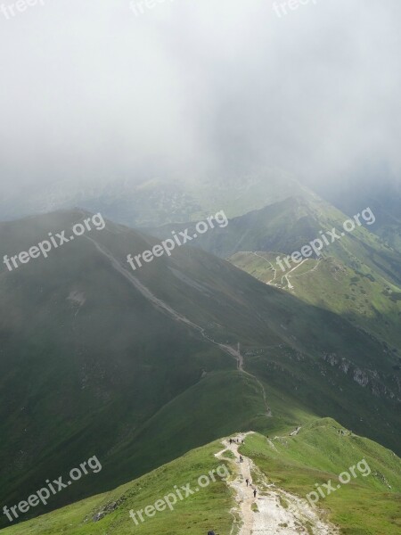 Tatry Mountains Hiking Trails The High Tatras Landscape