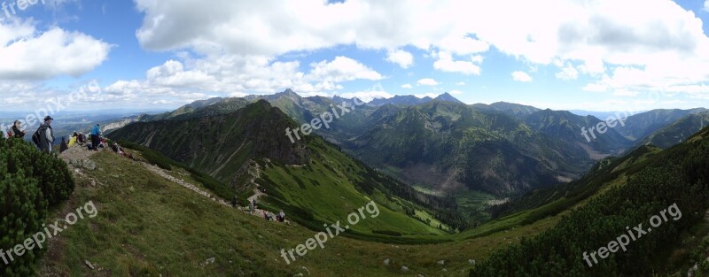 Tatry Mountains Panorama The National Park Nature