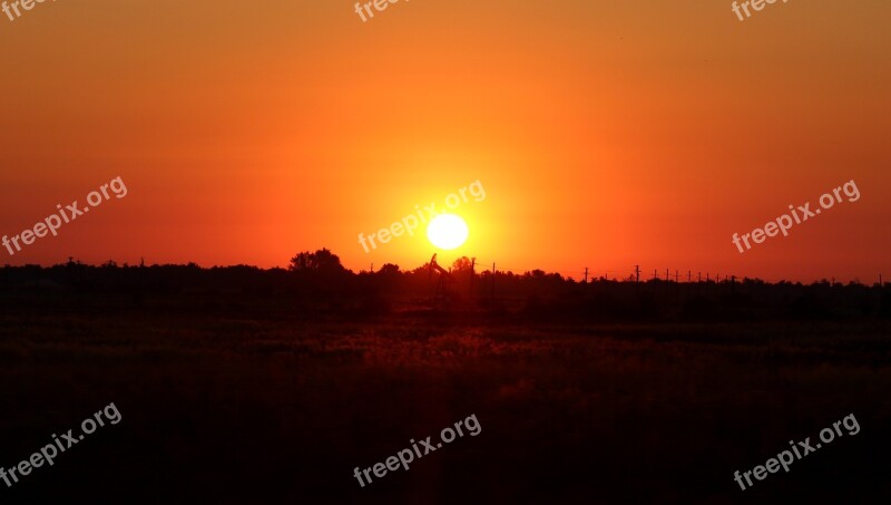 Sunrise Sun Sky Plain Red