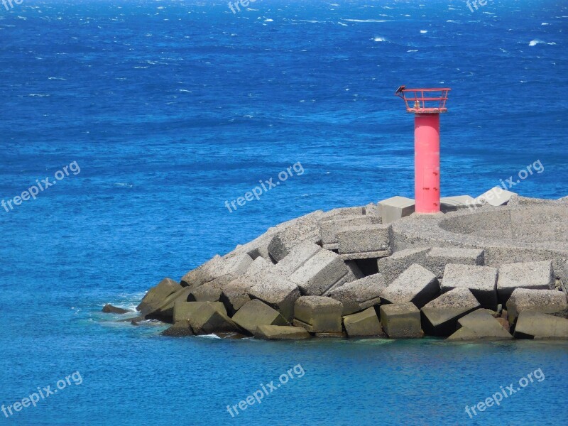 Sea Lighthouse Blue Gran Canaria Canary