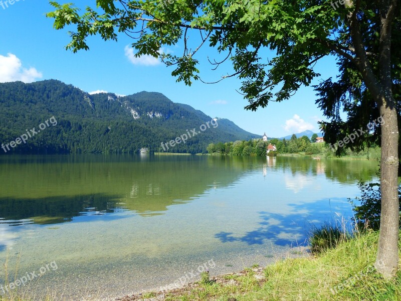 Lake Weissensee Lake Waters Allgäu Excursion Destination