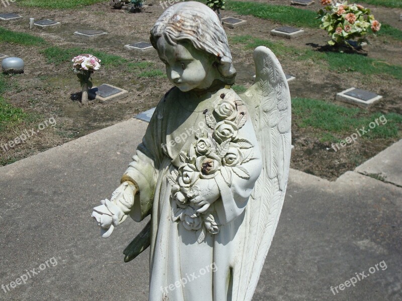 Angel Cemetery Statue Headstone Monument