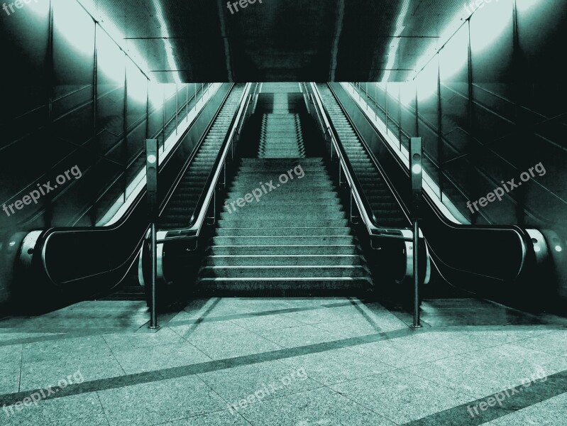 Escalator Subway Transport Metro Station