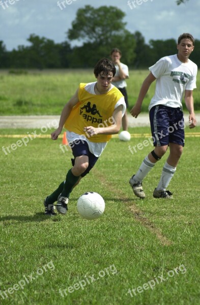 Soccer Scrimmage Boys Players Males