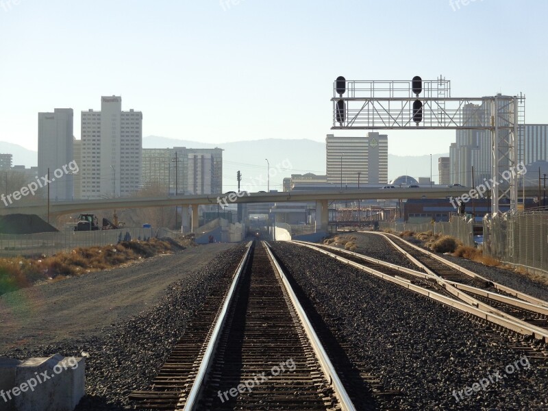 Railroad Tracks Transportation Rail Railway