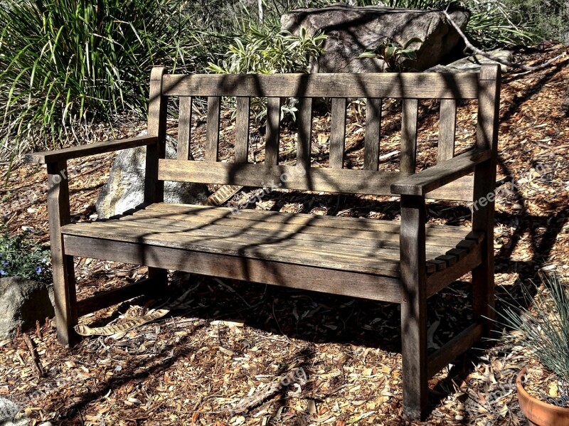 Seat Bench Outdoors Wooden Garden