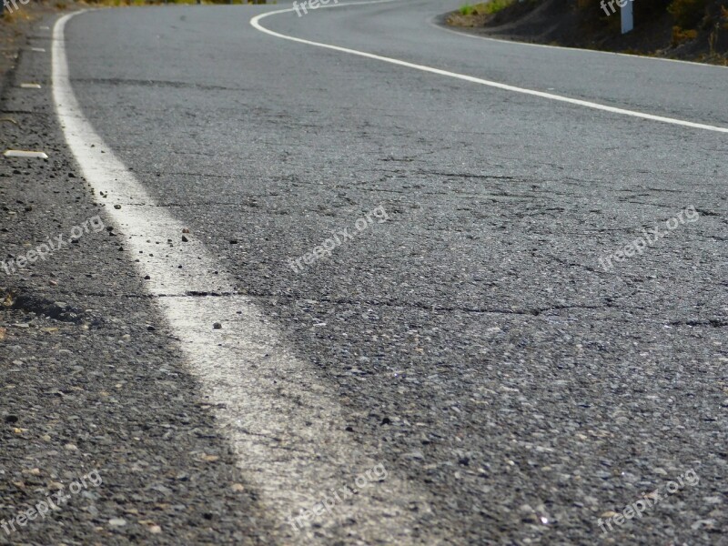 Road Line Soil Gran Canaria Canary