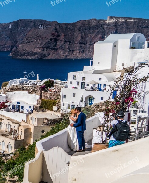 People Person Couple Wedding Kissing Happy