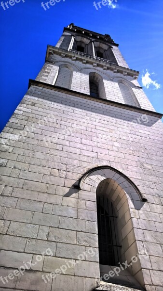 Bell Tower Church Architecture Angers Monument