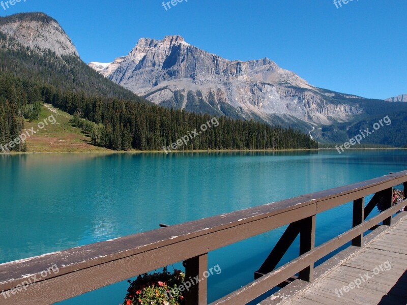 Emerald Lake Yoho National Park Mountain Free Photos