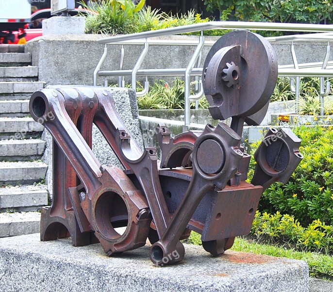 Art Sculpture Metal Monument Abstract